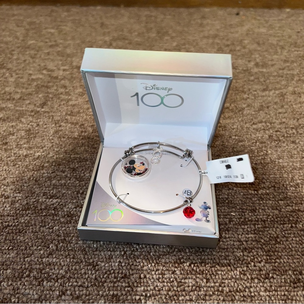Disney 100th Year Anniversary MICKEY MOUSE Silver Plated Bracelet Brand New